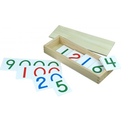 Montessori velké papírové karty s čísly 1-9000 – Zboží Mobilmania