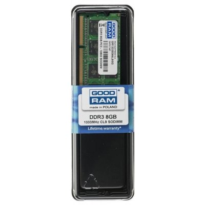 GOODRAM SODIMM DDR3 8GB 1333MHz CL9 GR1333S364L9/8G – Zboží Mobilmania