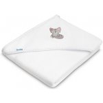 Sensillo Dětská froté osuška s kapucí 100x100 cm Vlk bílý – Zboží Dáma
