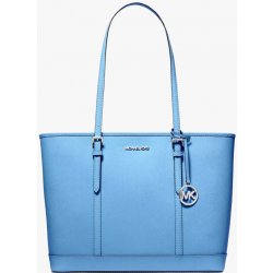 Michael Kors Jet Set Travel LG TZ Shldr Tote modrá kožená dámská kabelka