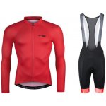 Force PURE červený dlouhý rukáv + Force STRIPE černo-červené – Zboží Dáma