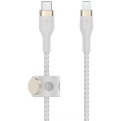 Belkin BOOST CHARGE™ Lightning/USB-C kabel, 3m, bílý - odolný PRO Flex – Zboží Živě