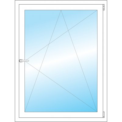 OKNA HNED Plastové okno 91x120 cm bílé otevíravé a sklopné pravé – Hledejceny.cz