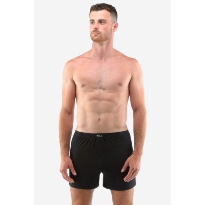 Gina pánské trenky volné šité jednobarevné eco bamboo 75194P černé – Sleviste.cz