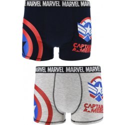 Marvel set pánský ch boxerek captain america modrá /šedá boxerky, trenky,  slipy, tanga - Nejlepší Ceny.cz