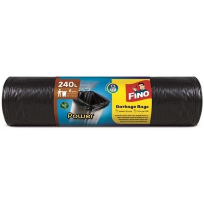 SARANTIS pytle na odpadky extra silné FINO 240l 50μm 8ks černý – Zboží Dáma