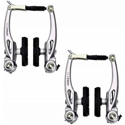 Brzdy V-brake komplet přední + zadní stříbrný 110 mm Tektro 855AL slr set – Zboží Mobilmania