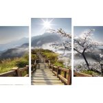 Bondecor Sada obrazů 3dílná "Lávka do hor" 70x50cm – Zboží Mobilmania