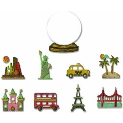 Kovové vyřezávací šablony Thinlits Cestování 10 ks – Hledejceny.cz