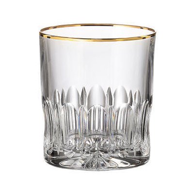 Bohemia Crystal ručně broušené sklenice na whisky Daisy Line Gold 2 x 300 ml