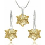 Swarovski Elements Edelweiss Snowflake krystal Stříbrná sada 34221.1 – Zboží Dáma