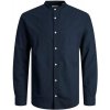 Pánská Košile Jack&Jones pánská košile JJELINEN slim fit 12248581 navy blazer