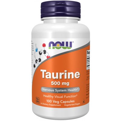 Now® Foods NOW Taurine Taurin 500 mg 100 rostlinných kapslí