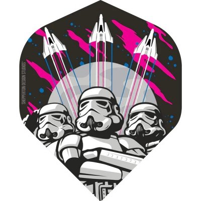 Original StormTrooper Dart Flights No2 Std 3 Storm Troopers & 3 Space Crafts – Zboží Mobilmania