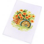 Sada vyšívání předloha jehla bavlnky bílá vozík – Zboží Mobilmania