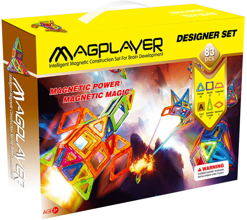 Magplayer magnetická stavebnice 83 ks