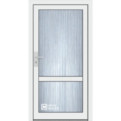 Kömmerling vchodové dveře 76 AD OM 1012 pravé bílá sklo ornamentální kůra čirá 80 x 203 cm – Hledejceny.cz