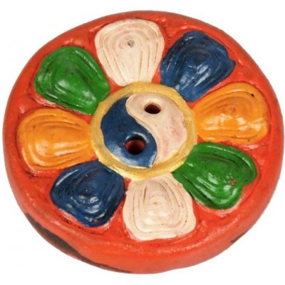 Stojánek na vonné tyčinky keramický Tibet Mandala 5,5 cm – Hledejceny.cz
