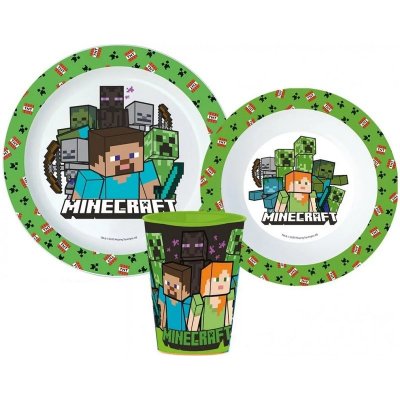 STOR Sada plastového nádobí Minecraft s kelímkem 3 dílná – Zboží Dáma