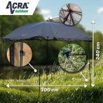 Acra Outdoor Shelter XXL deštník 300 × 280 × 240 cm s bočnicemi – Zboží Dáma