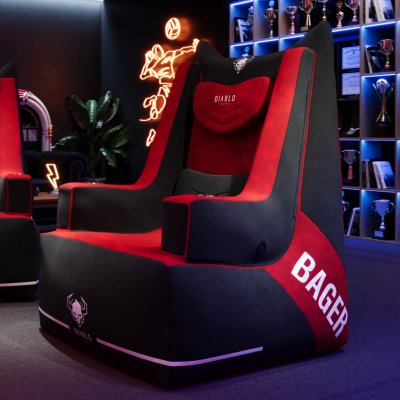 Diablo Chairs X-BAGER černo-červené – Zboží Dáma