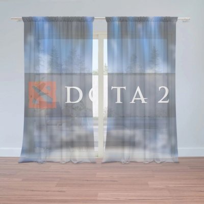 Záclony DOTA 2 Modrá: 2 ks - 150x250 cm - Sablio – Hledejceny.cz