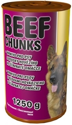 Delikan Beef Chunks Dog 6 x 1,25 kg