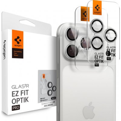 Spigen Optik. tR EZ Fit Pro sklo na kameru 2 ks iPhone 17 Pro Max stříbrná 166113 – Zboží Živě