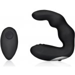 Shots Ouch! Bent Vibrating Prostate Massager with Remote Control Black silikonový vibrátor na prostatu s dálkovým ovládáním 10,4 x 3,4 cm – Zboží Mobilmania