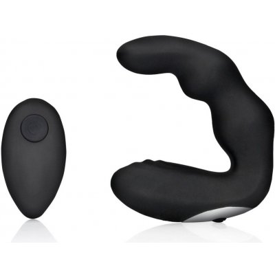 Shots Ouch! Bent Vibrating Prostate Massager with Remote Control Black silikonový vibrátor na prostatu s dálkovým ovládáním 10,4 x 3,4 cm – Zboží Mobilmania