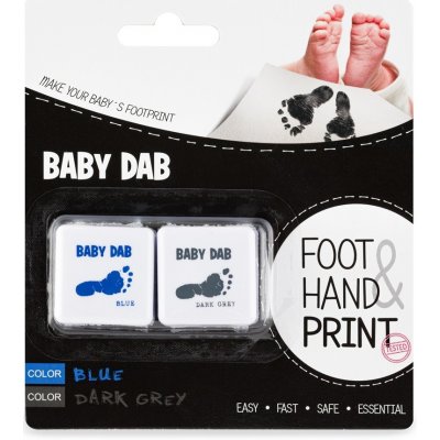 Baby Dab Barva na dětské otisky 2 ks modrá šedá – Zboží Dáma