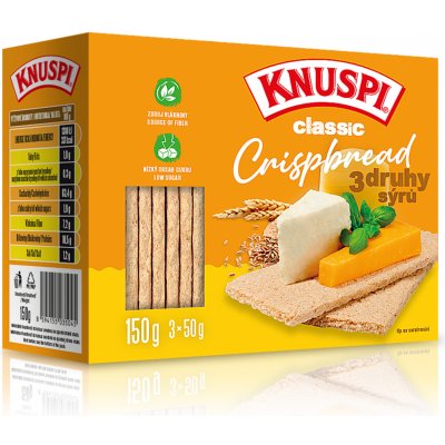 Prom In Knuspi Crispbread 3 druhy sýra 150 g – Hledejceny.cz
