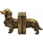 Clayre & Eef Zlaté antik zarážky na knihy jezevčík Dachshund Antique - 38*12*21 cm – Hledejceny.cz