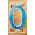 Dortisimo Svíčka velká modrá číslo 0 – Zboží Mobilmania