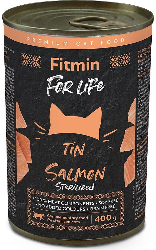 Fitmin For Life pro kastrované kočky losos 0,4 kg