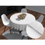 Biante Velký damaškový kulatý ubrus Atlas Gradl DM-011 Bílý proužky 2 cm Ø 180 cm – Zboží Dáma