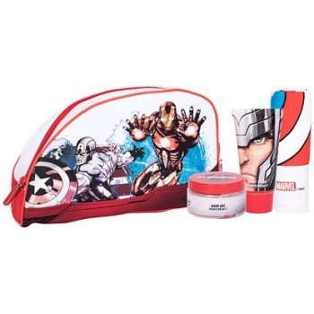 Marvel Avengers sprchový gel 75 ml + gel na vlasy 75 ml + houba + etue dárková sada