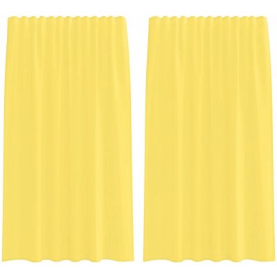 Voálové záclony s poutky 2 ks Žluté 140x175 cm – Hledejceny.cz