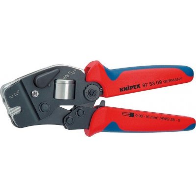 KNIPEX - kleště lisovací - 190mm - samonastavitelné, na dutinky, čtyřhanné  krimpované spoje 0.08-10+16mm² 0.08-10mm² (975309) od 5 909 Kč - Heureka.cz