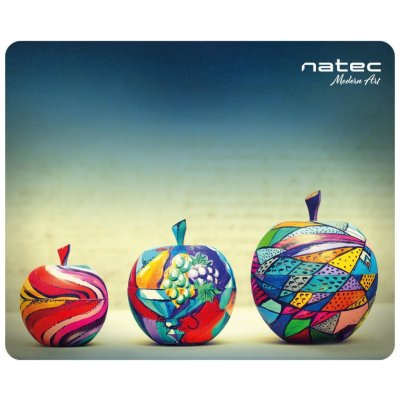NATEC Podložka pod myš Natec Apples, černá, 220x180mm NPF-1432