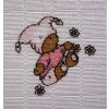 Plenky Libštátská bavlněná plena potisk Medvídek v růžovém 70 x 70