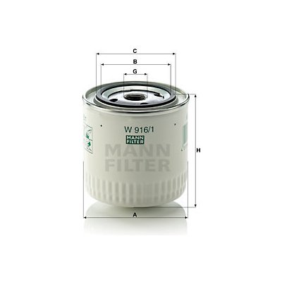 MANN-FILTER Olejový filtr W 916/1 – Zbozi.Blesk.cz