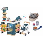 Smoby Set obchod elektronický s váhou a skenerem Super Market a pelech s plyšovou kočičkou – Zboží Mobilmania