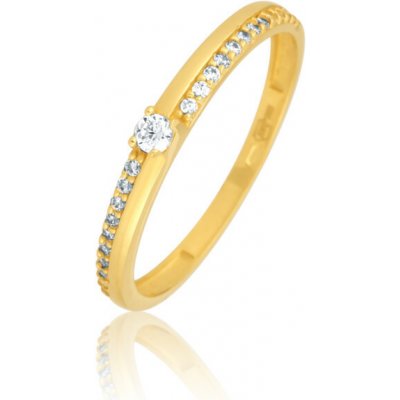 JVD ZR0246XJ81Zlatý prsten se zirkony