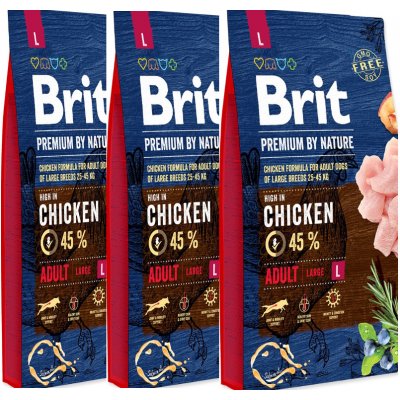 3x BRIT Premium by Nature Adult L 8kg