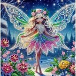 Norimpex Diamantové malování na plátně Zimní víla 23 x 30 cm – Sleviste.cz