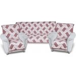 Kvalitex Karmela 3+1+1 vlnka burgundy 1x 150 x 200 cm + 65 x 150 cm – Zboží Dáma