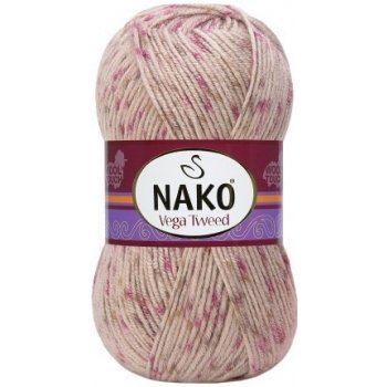 Nako Pletací příze Nako Vega Tweed - 31758 růžová