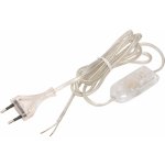 OBI Přívodní kabel 2 m s vypínačem a euro zástrčkou, transparentní – Zboží Mobilmania