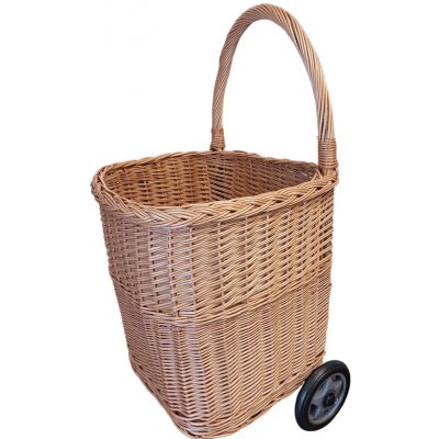 HRADIL H028 Proutěný koš na dřevo světlý kolečka 90x46 cm – Sleviste.cz